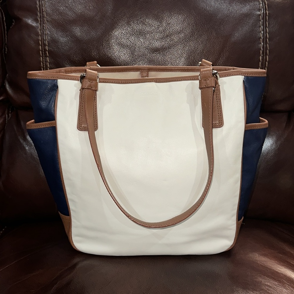 🔥🔥🔥Vintage Coach Colorblock Leather Shoulder Bag - Picture 4 of 15